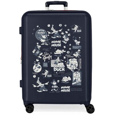 Disney Maleta mediana infantil 100 Mickey comic expandible con capacidad de 80L. Azul marino Disney Maleta mediana infantil 100 Mickey comic expandible con capacidad de 80L. Azul marino