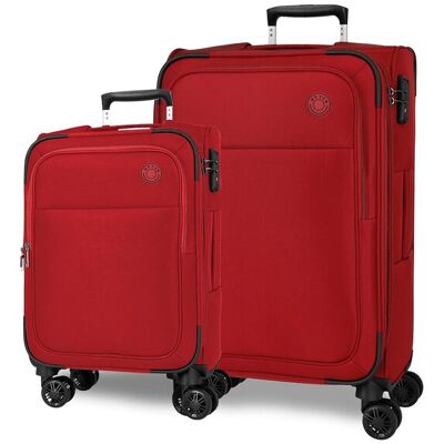 Movom Juego de maletas (cabina y mediana ) Atlanta soft con capacidad de 93L. Rojo Movom Juego de maletas (cabina y mediana ) Atlanta soft con capacidad de 93L. Rojo