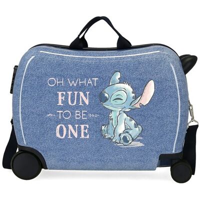 Disney Maleta infantil 2 ruedas multidireccionales rígida con capacidad de 34L. Azul Disney Maleta infantil 2 ruedas multidireccionales rígida con capacidad de 34L. Azul