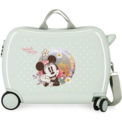 Disney Maleta infantil con 2 ruedas multidireccionales Minnie Wild Nature con capacidad de 38L. Verde menta Disney Maleta infantil con 2 ruedas multidireccionales Minnie Wild Nature con capacidad de 38L. Verde menta