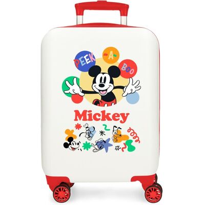 Disney Maleta de cabina Mickey Peek a boo con capacidad de 28L. Blanco Disney Maleta de cabina Mickey Peek a boo con capacidad de 28L. Blanco