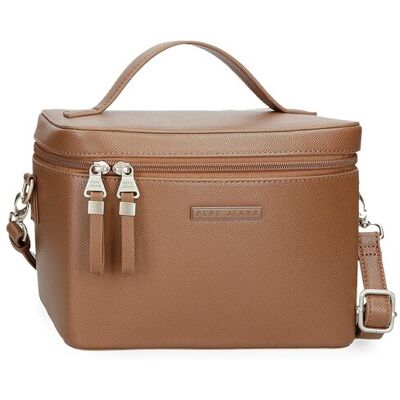 Pepe Jeans Neceser bandolera Elia con bolsillo frontal. Marrón Pepe Jeans Neceser bandolera Elia con bolsillo frontal. Marrón