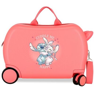 Disney Maleta infantil 2 ruedas multidireccionales Stitch Cuddle me con capacidad de 28L. Coral Disney Maleta infantil 2 ruedas multidireccionales Stitch Cuddle me con capacidad de 28L. Coral