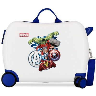 Personajes Maleta infantil All Avengers con 2 ruedas multidireccionales y capacidad de 34L. Blanco Personajes Maleta infantil All Avengers con 2 ruedas multidireccionales y capacidad de 34L. Blanco