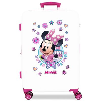 Disney Maleta mediana Minnie Happy Helpers rígida 56L en blanco. Blanco Disney Maleta mediana Minnie Happy Helpers rígida 56L en blanco. Blanco