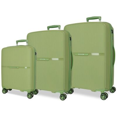 Movom Juego de maletas (cabina y mediana) moon con capacidad de 110l. Verde Movom Juego de maletas (cabina y mediana) moon con capacidad de 110l. Verde
