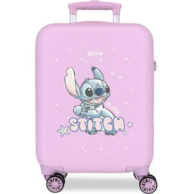 Disney Maleta de cabina Lovely Stitch rígida con capacidad de 35L. Morado Disney Maleta de cabina Lovely Stitch rígida con capacidad de 35L. Morado