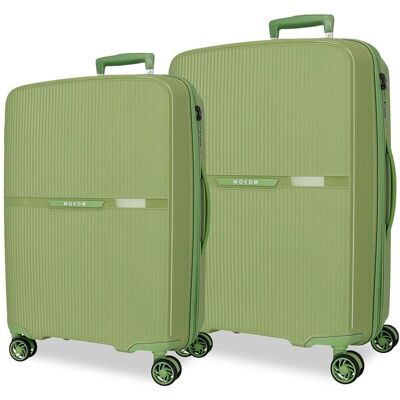 Movom Juego de maletas (cabina y mediana) moon con capacidad de 110l. Verde Movom Juego de maletas (cabina y mediana) moon con capacidad de 110l. Verde