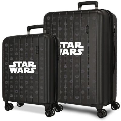 Personajes Juego de maletas (cabina expandible y mediana expandible) Star Wars R2D2 con capacidad de 109L. Negro Personajes Juego de maletas (cabina expandible y mediana expandible) Star Wars R2D2 con capacidad de 109L. Negro