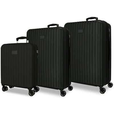 Movom Juego de maletas 55-68-78 cm expandible timber abs rígida hasta 217l. Negro Movom Juego de maletas 55-68-78 cm expandible timber abs rígida hasta 217l. Negro