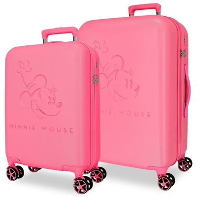 Disney Maleta mediana 65 cm traveling with minnie abs rígida con capacidad de 63l. Rosa Disney Maleta mediana 65 cm traveling with minnie abs rígida con capacidad de 63l. Rosa