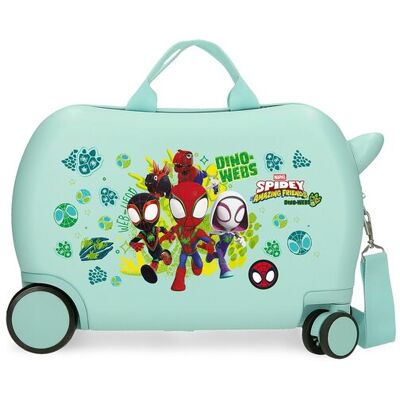 Personajes Maleta infantil 2 ruedas multidireccionales 45 cm Dino-Webs ABS rígida con capacidad de 24,6L. Verde claro Personajes Maleta infantil 2 ruedas multidireccionales 45 cm Dino-Webs ABS rígida con capacidad de 24,6L. Verde claro