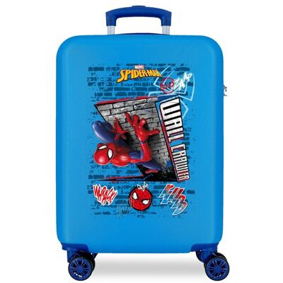 Personajes Maleta de cabina 55 cm Spiderman Wall Crawler ABS rígida con capacidad de 35L. Azul Personajes Maleta de cabina 55 cm Spiderman Wall Crawler ABS rígida con capacidad de 35L. Azul