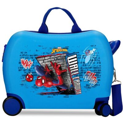 Personajes Maleta infantil 2 ruedas multidireccionales 50 cm Spiderman Wall Crawler ABS rígida con capacidad de 34L. Azul Personajes Maleta infantil 2 ruedas multidireccionales 50 cm Spiderman Wall Crawler ABS rígida con capacidad de 34L. Azul
