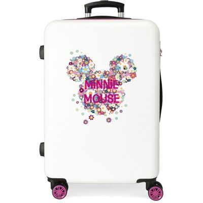Disney Maleta mediana infantil Minnie rígida 68cm Sunny Day rígida con capacidad de 70L. Blanco Disney Maleta mediana infantil Minnie rígida 68cm Sunny Day rígida con capacidad de 70L. Blanco