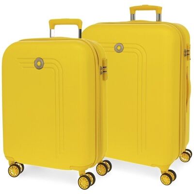 Movom Juego de maletas expandibles Riga rígidas con capacidad de hasta 119L. Amarillo Movom Juego de maletas expandibles Riga rígidas con capacidad de hasta 119L. Amarillo
