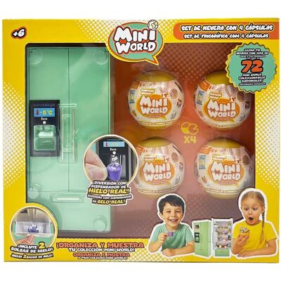 Bizak Juego educativo Mini coleccionable Mini World set nevera con 4 cápsulas surtida . Bizak Juego educativo Mini coleccionable Mini World set nevera con 4 cápsulas surtida .
