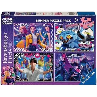 Ravensburger Puzzle Infantil 4X100 piezas K Pop Demon Hunters . Ravensburger Puzzle Infantil 4X100 piezas K Pop Demon Hunters .