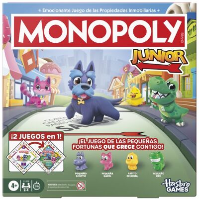 Hasbro Juego de mesa en familia Monopoly Junior . Hasbro Juego de mesa en familia Monopoly Junior .