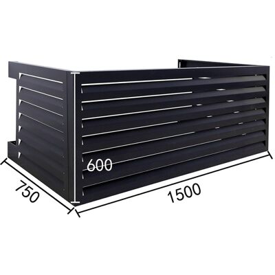 QVenti Alzamiento para carcasa aire acondicionado 150 cm. Antracita QVenti Alzamiento para carcasa aire acondicionado 150 cm. Antracita