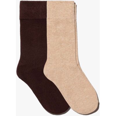 Calcetines Mujer D.Franklin - Basic Socks 2 Pack Brown / Sand - Confort y Estilo - Rebajas y Descuentos female 36-40 Calcetines Mujer D.Franklin - Basic Socks 2 Pack Brown / Sand - Confort y Estilo - Rebajas y Descuentos female 36-40