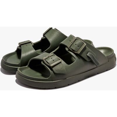 Sandalias de Verano Cómodas - D.Franklin - Vibe Foam 2 Buckles Full Oil Green - Rebajas y Descuentos male 45 Sandalias de Verano Cómodas - D.Franklin - Vibe Foam 2 Buckles Full Oil Green - Rebajas y Descuentos male 45