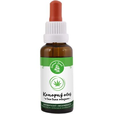 Aceite de cáñamo y árbol de té Zelená Země, 30 ml Aceite de cáñamo y árbol de té Zelená Země, 30 ml
