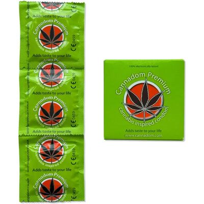 Euphoria Condoms Cannadom Premium - Paquete de 3 unidades Euphoria Condoms Cannadom Premium - Paquete de 3 unidades