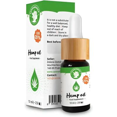 Aceite de CBD Zelena Zeme 20% - Espectro completo, 10ml Aceite de CBD Zelena Zeme 20% - Espectro completo, 10ml