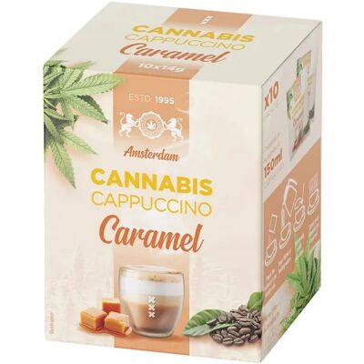 Multitrance Café de cáñamo Cappuccino instantáneo con caramelo (10 x 14 g) Multitrance Café de cáñamo Cappuccino instantáneo con caramelo (10 x 14 g)