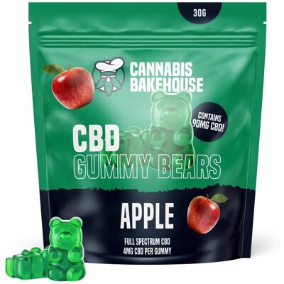 Cannabis Bakehouse Ositos de goma con CBD - Manzana - 88mg CBD Cannabis Bakehouse Ositos de goma con CBD - Manzana - 88mg CBD