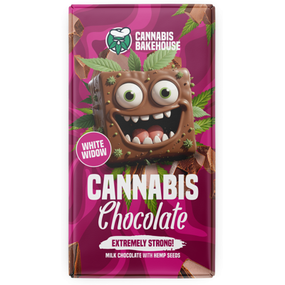 Barra de Chocolate con Leche con Semillas de Cáñamo - White Widow - Tentempié Barra de Chocolate con Leche con Semillas de Cáñamo - White Widow - Tentempié