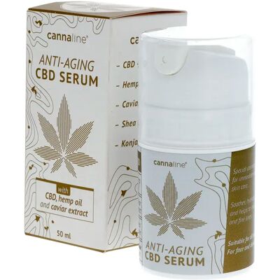 Cannaline Suero antiedad con CBD y extracto de caviar, 100 mg de CBD, 50 ml Cannaline Suero antiedad con CBD y extracto de caviar, 100 mg de CBD, 50 ml
