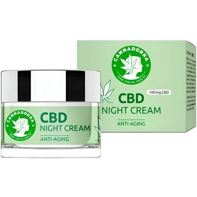Crema de noche Cannadorra CBD, 100 mg de CBD, 50 ml Crema de noche Cannadorra CBD, 100 mg de CBD, 50 ml