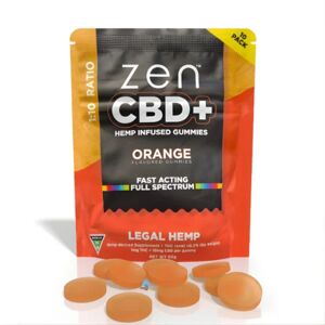 Zen CBD THC+ Gominolas - Naranja, 10 unidades, 60 g Zen CBD THC+ Gominolas - Naranja, 10 unidades, 60 g