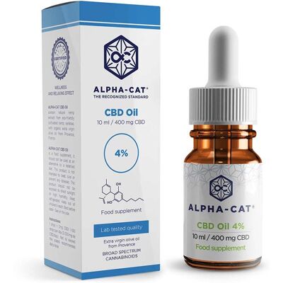 Alpha-Cat CBD Aceite 4% - Extracto de Cáñamo Orgánico - 10ml Alpha-Cat CBD Aceite 4% - Extracto de Cáñamo Orgánico - 10ml