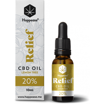Aceite de CBD Happease Relief Lemon Tree, 20% CBD, 2000 mg, 10 ml Aceite de CBD Happease Relief Lemon Tree, 20% CBD, 2000 mg, 10 ml