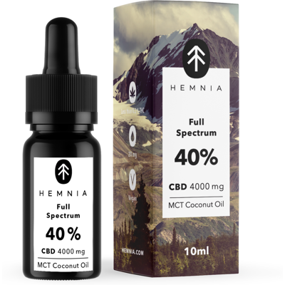 Hemnia Aceite de CBD - Espectro completo 40% - 4000mg - 10ml Hemnia Aceite de CBD - Espectro completo 40% - 4000mg - 10ml