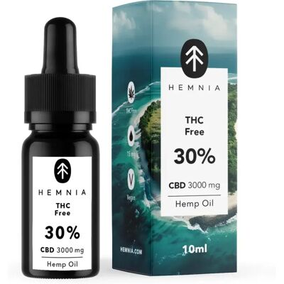 Hemnia Aceite de CBD 30% libre de THC, 3000 mg, 10 ml Hemnia Aceite de CBD 30% libre de THC, 3000 mg, 10 ml