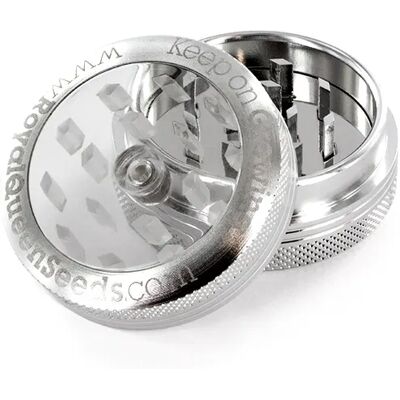 Royal Queen Seeds Molino - 48 Mm, Plata, Doble Parte - Grinder Royal Queen Seeds Molino - 48 Mm, Plata, Doble Parte - Grinder