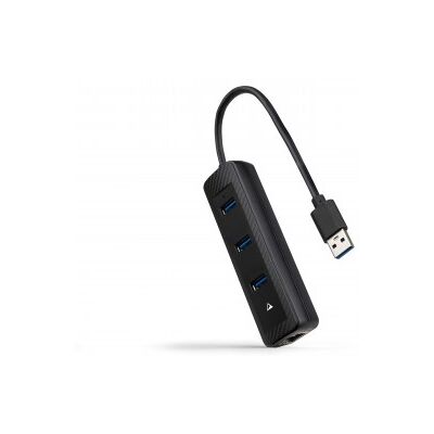 Nanocable Hub USB-A 3.0 a 3xUSB-A 3.0 + RJ45, USB-A/M- USB-A/M-RJ45/H, Negro, 15 cm Nanocable Hub USB-A 3.0 a 3xUSB-A 3.0 + RJ45, USB-A/M- USB-A/M-RJ45/H, Negro, 15 cm