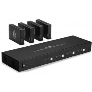 Lindy 38328 extensor audio/video Transmisor y receptor de señales AV Negro Lindy 38328 extensor audio/video Transmisor y receptor de señales AV Negro