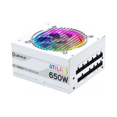 Unyka ch ATX Atilus RGB White 650W 80 PLUS Gold 650W Unyka ch ATX Atilus RGB White 650W 80 PLUS Gold 650W