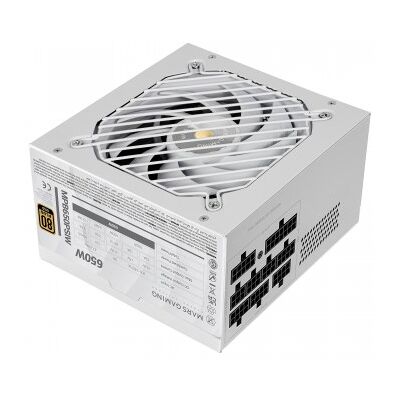 Mars Gaming MPB650PSIW - 650W - 80 PLUS Gold - Modular - ATX 3.1 - Blanco Mars Gaming MPB650PSIW - 650W - 80 PLUS Gold - Modular - ATX 3.1 - Blanco