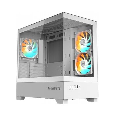 Gigabyte C201 PANORAMIC ICE Caja para PC – Torre media, m-ATX, compatible con radiador de 360 mm, 3 Gigabyte C201 PANORAMIC ICE Caja para PC – Torre media, m-ATX, compatible con radiador de 360 mm, 3