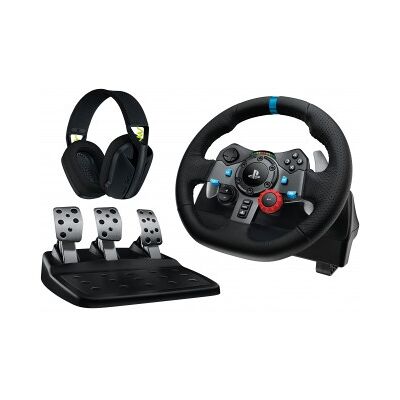 Logitech G G29 DRIVING FORCE Volante + Pedales + Auriculares PC, PlayStation 4, PlayStation 5, Plays Logitech G G29 DRIVING FORCE Volante + Pedales + Auriculares PC, PlayStation 4, PlayStation 5, Plays