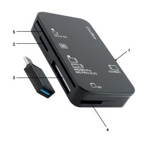 CoolBox LECTOR DE TARJETAS EXTERNO CRE4 + LECTOR DNIE + SIM + ADAPTADOR A USB-C CoolBox LECTOR DE TARJETAS EXTERNO CRE4 + LECTOR DNIE + SIM + ADAPTADOR A USB-C