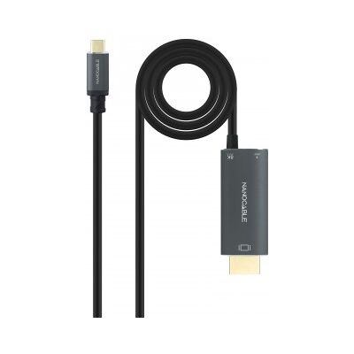 Nanocable 10.15.5182 adaptador de cable de vídeo 1,8 m USB Tipo C HDMI + USB Type-C Negro Nanocable 10.15.5182 adaptador de cable de vídeo 1,8 m USB Tipo C HDMI + USB Type-C Negro