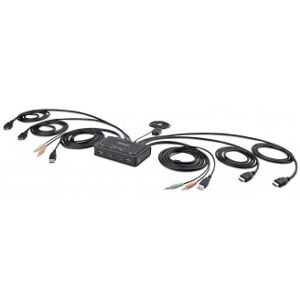 StarTech.com C2-DH46-UA2-CBL-KVM interruptor KVM Negro StarTech.com C2-DH46-UA2-CBL-KVM interruptor KVM Negro