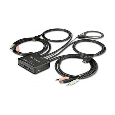 StarTech.com Switch KVM de 2 Puertos HDMI con Cables Incorporados - USB 4K 60Hz StarTech.com Switch KVM de 2 Puertos HDMI con Cables Incorporados - USB 4K 60Hz